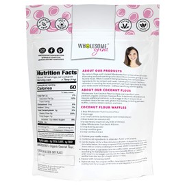 Wholesome Yum Premium Organic Coconut Flour (16 oz / 1 lb) - Gluten Free, Non GMO, Keto Friendly Flour Substitute For Low Carb Baking