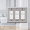 Amerelle 149RRRBN Triple Rocker-GFCI Wallplate, Brushed Nickel