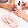 4 Pack Manicure Tools Storage Trays Pink Oval Dish Storage
