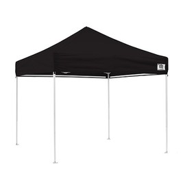 Impact 10' x 10' Pop Up Canopy Tent with Screen Mesh Sidewalls, Recreational Grade Steel Frame, Includes Rollerbag, Black