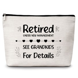 GREOXG Retirement Gifts for Women, Retired Makeup Bag, Small Zipper Travel Cosmetic Bag, Cute Makeup Pouch Gift Ideas for Women Friends Teacher Coworkers Birthday Christmas-E47