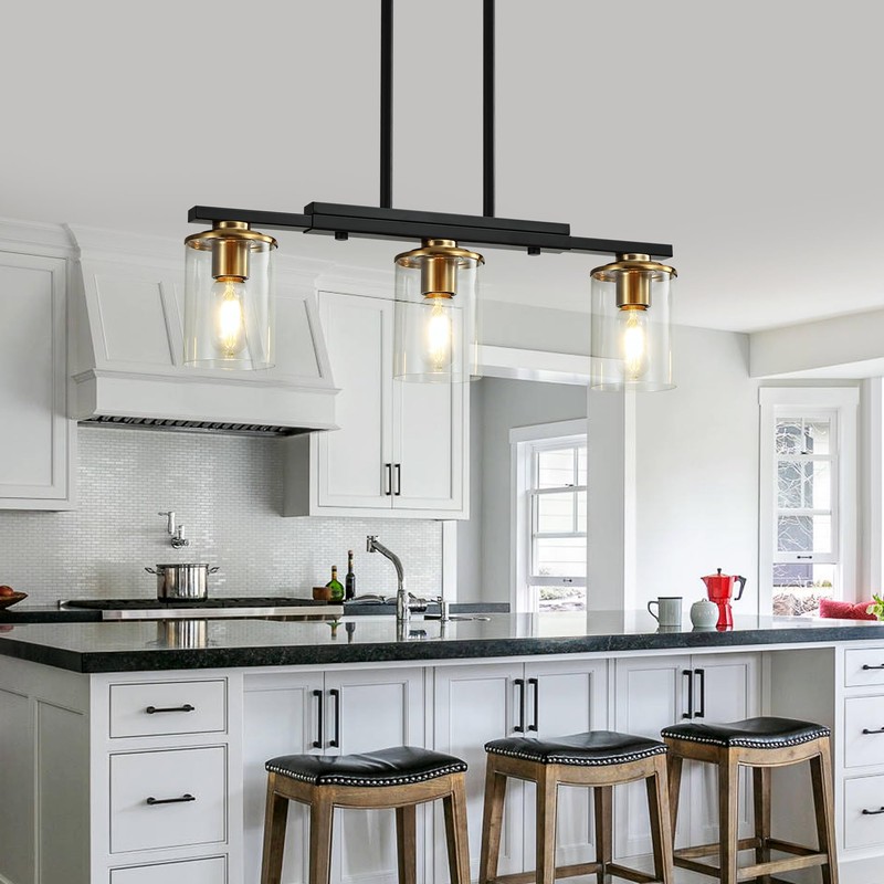 XvmBvm 3-Light Kitchen Island Lighting,Dining Room Lights Modern Farmhouse Chandelier