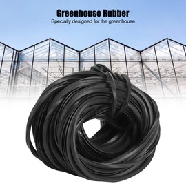Demeras Rubber Strip Greenhouse Frameless Weather Stripping Door And Window Gasket Rubber Seals Glazing Line Accessories Supplies for Glass Sealing 18metres Black