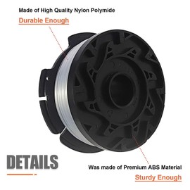 Ruikdly 3 pieces grass trimmer spool, F016800351 trimmer thread spool for Bosch grass trimmer replacement spool (length: 6 m, diameter 1.65 mm with spool cover), type 24, 27, 30 and type 30-36 LI