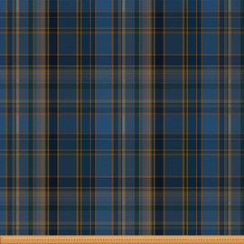 Plaid Fabric by The Yard, Retro Grid Upholstery, Buffalo Check Stripe Decorative, Vintage Geometric Indoor/Outdoor, Orange Blue, 1 Yard