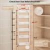 Fovkdcvw Over the Door Pantry Organizer, 6-Tier Pantry Door Organization