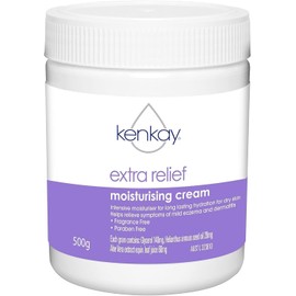 Kenkay Extra Relief Moisturising Cream 500g Jar | Soothes Dry Skin, Aloe Vera & Sunflower Oil Formula. Moisturiser for Dry Skin