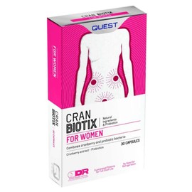 Quest CranBiotix Probiotic Cranberry Tablets. Probiotics & Cranberry Extract to Help Prevent and Reduce The Symptoms of Recurring Urinary Tract Infections, BV and Yeast Infections. (30 Capsules)