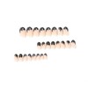 24pcs Short Oval False Nails French Tip Stick on Nails