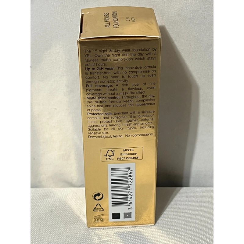 Yves Saint Laurent YSL All Hours Full Coverage Matte Foundation