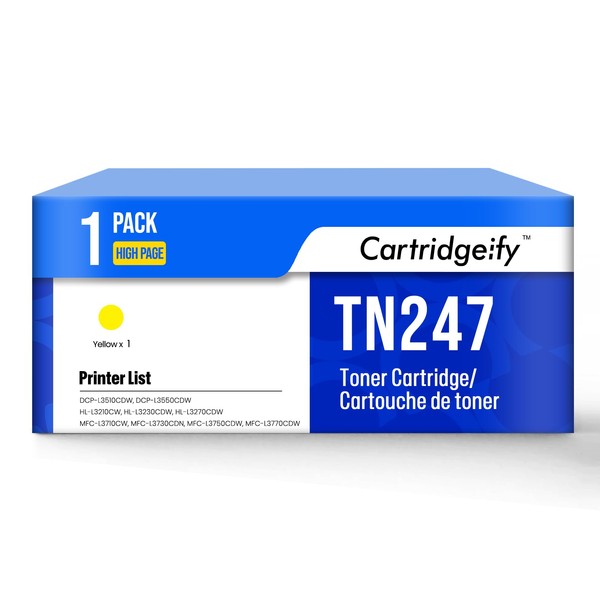 Cartridgeify 1x TN-243CMYK TN-247 Yellow Toner Compatible with Brother TN-243