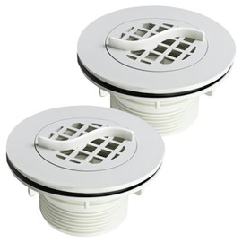 AQBB 2Pcs Threaded Inlet Strainer Kit Compatible with Intex Filter Pumps w/ 1-1/2" Hoses,Incl Rubber Washer and Strainer Nut,Inlet Strainer use for Stock Tank Pools & Above Ground Pool