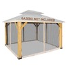 EAGLE PEAK Gazebo Replacement Mosquito Netting 10'x12', 4-Panel Screen Sidewalls