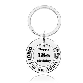 18th Birthday Gifts for Boys Girls Inspirational 18th Birthday Gifts Keyring Adult 18th Birthday Gifts for Her Him Funny 18th Birthday Gifts for Son Daughter 18 Birthday Gifts for Teens Sister Brother