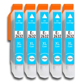 Cyan Printer Cartridges Compatible with Epson No. 26XL Expression Premium XP-510 XP-520 XP-600 XP-605 XP-610 XP-615 XP-620 XP-625 XP-700 XP-710 XP-720 XP-800 XP-810 XP-820