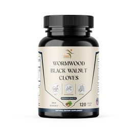 SMSHEALTHPRODUCTS.com Wormwood Black Walnut Clove Capsules – Herbal Detox & Cleanse Supplement, 120 Capsules for Digestive Support and Wellness