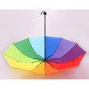 GZYFUVALW Rainbow Color Umbrella 10 Rib Strong Wind Resistant Frame,