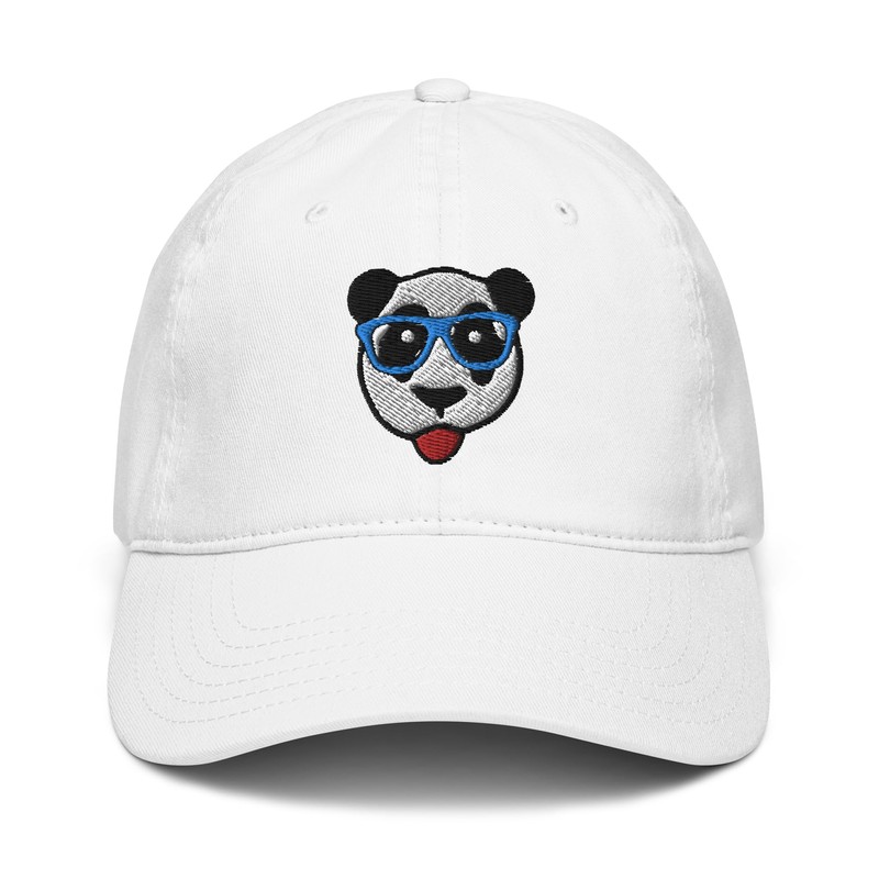 Cool Panda Wearing Blue Glasses Adjustable Baseball Hat