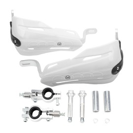 PowerMotor Dirt Bike Handguards,Motorcycle Handguard Universal 7/8"22mm and 1 1/8" 28mm Hand Guards Brush Bar for ATV Motocross, Hands Protector for Racing Pit Bike Off Road Enduro White
