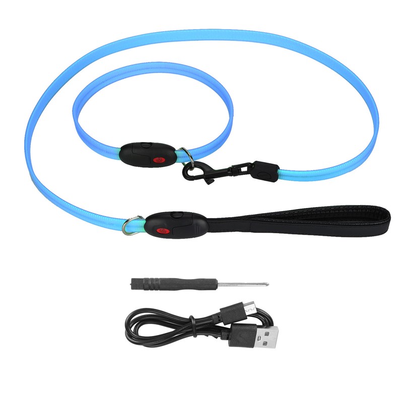 Outdoor Dog LED Collars with Leashes Set USB Rechargeable Pet