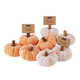 Mud Pie Pumpkin Place Card, 6 cm x 5 cm de diámetro, Naranja