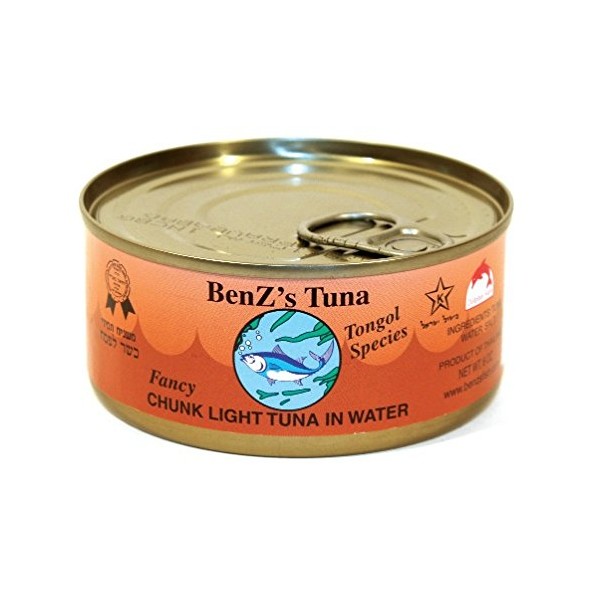 Benz's Tongol Tuna in Water, 6 Ounce Easy Open Pull-Top