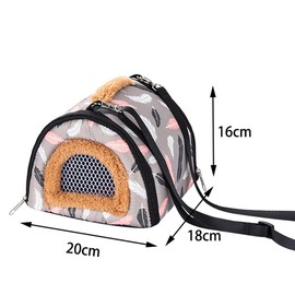 YOASONEK Pet Carrying Bag, Small Animals, Hamster, Cage, Carrying Case, Small Birds, Outings, Shoulder Bag, For Going Out, For All Seasons, Lightweight, Breathable, Pet House, Squirrel, Disaster