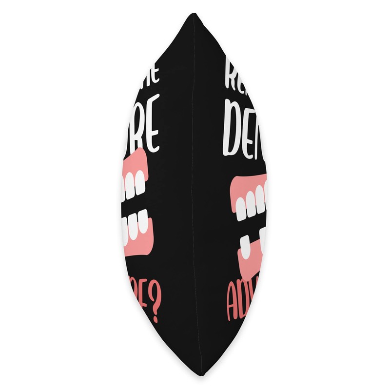 ready for the denture adventure Design Throw Pillow