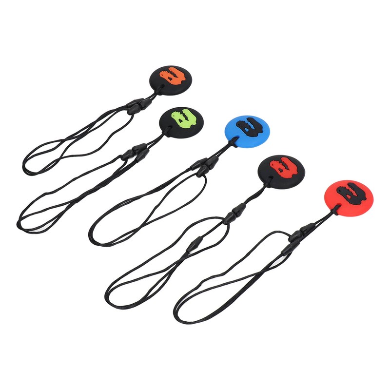 5pcs Kid Silicone Dinosaur Pattern Sensory Chewing Necklace Portable Baby
