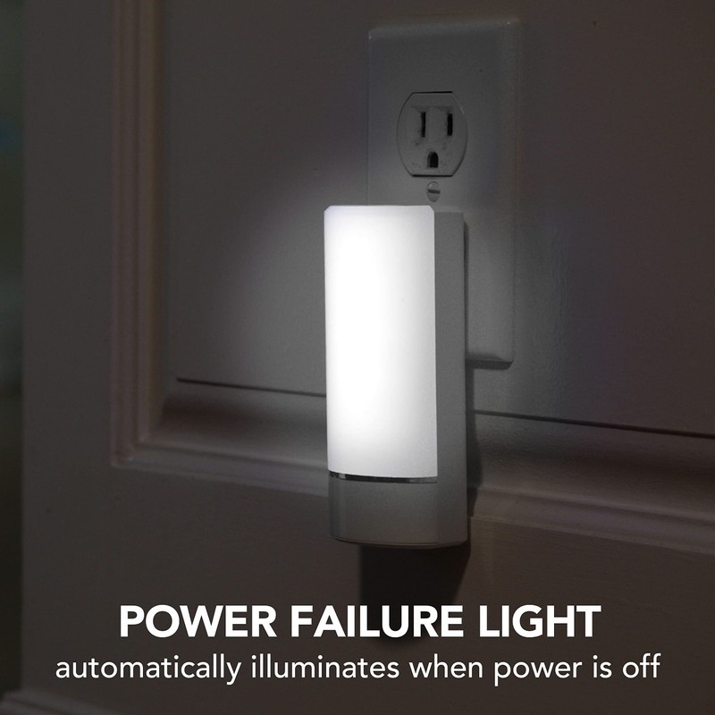 Sunbeam 3-Pack Emergency Power Failure Night Lights, 5-in-1, Multi-Color LED