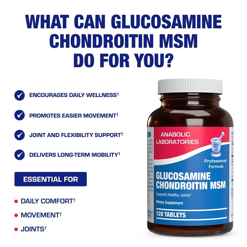 High Absorption Glucosamine Chondroitin MSM - Clinical Formula Bone Joint