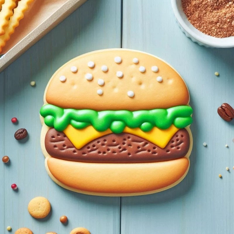 Unbranded Hamburger Cheeseburger Burger BBQ 3.5'' Cookie Cutter Metal