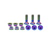 RISON-Titanium Set of 6 Titanium Chainring Bolts M8, Sprocket Screws