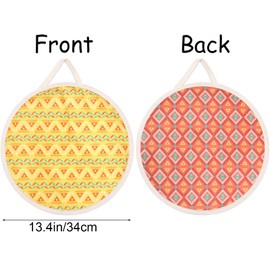 Two Sided Tortilla Warmer, 13" Tortilla Warmer Pouch, Insulated and Microwaveable Cloth Pouch, Microwavable Fabric tortilla Keeper Holder Keeps Warm for Corn Flour, Tortillas, Tacos, Pizza Rolls (C)