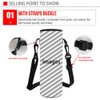 HUGS IDEA Insulated Neoprene Bottle Holder with Shoulder Strap, Fire