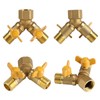 Brass Dual Tap Hose Adapter 2 Way Splitter Valve for