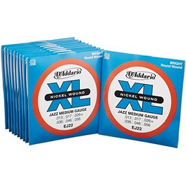 D Addario PureSound Electric Guitar Strings Jazz Gauge x 10 Set Pack