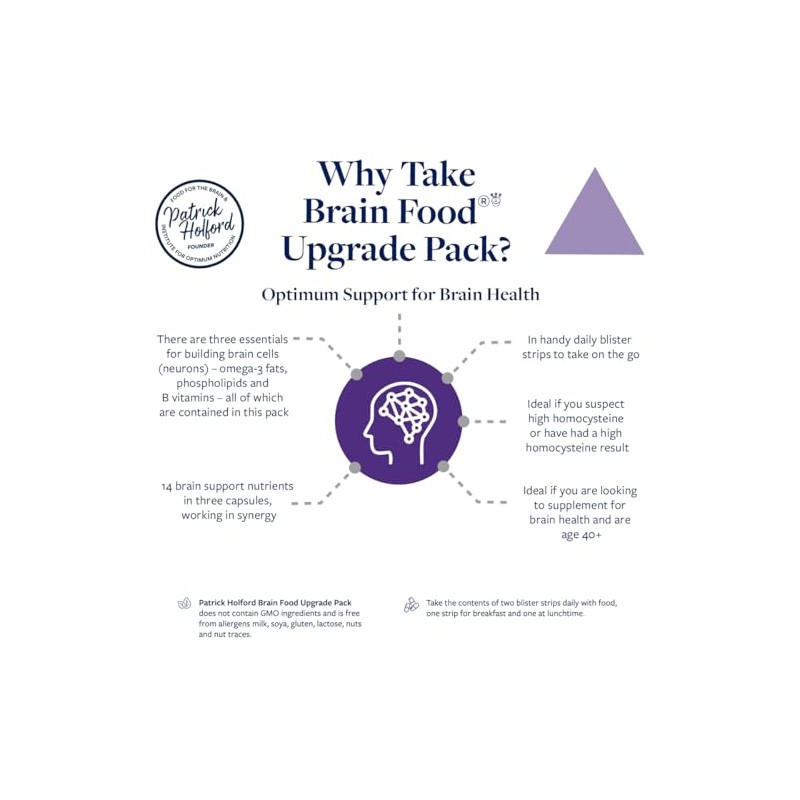 PATRICK HOLFORD Brain Food Upgrade Pack/Comprehensive Daily Brain Supplement Programme