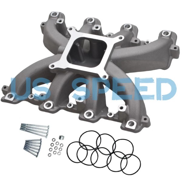 Unbranded Satin Aluminum Single Plane EFI Intake Manifold For GM