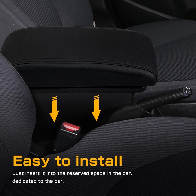 Htostar Racing Consoles Armrest Compatible with Honda Fit Jazz 2009-2013