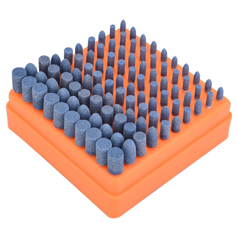 100Pcs Polishing Stone Head Grinding Wheel Burr Bit for Grinder