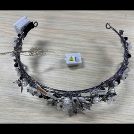 Yean Light Up Butterfly Headband Gold Tiara Headwear Fairy Hair Accessories for Women (Black-Color Light, One Size)