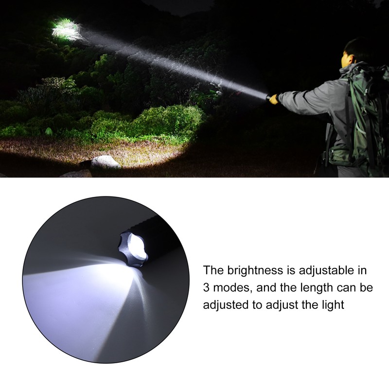 Flashlight LED Extended Waterproof Non Slip Outdoor Portable Torch for