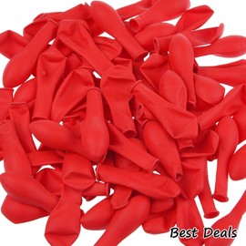 Water Balloons 300 Pack Red - Use as Water Bombs - Great Outdoor Water Sports Fun for Kids and (Grand)Parents - Fill the Balloons with Water and Throw them or use for Decoration - Valentine Decoration - with Best Deals Retail Pack and Cleaning Cloth