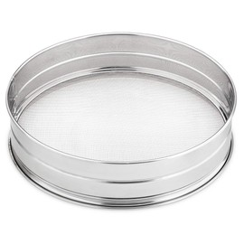 thermohauser Sieve Large Stainless Steel Fine Mesh Size 2.5 x 1.4 mm Diameter 35.0 cm Silver