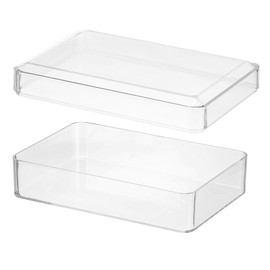 PATIKIL Acrylic Lid Box 15 x 10 x 5 cm / 5.91 x 3.94 x 1.97 Inches, Clear Acrylic Display Box Plastic Square Cube Container Storage Organizer Candy Decoration Artwork Display