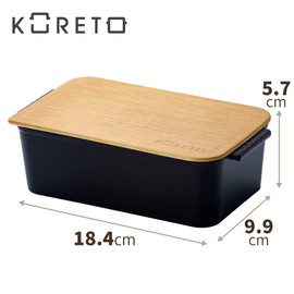 Tenma Bento Box, Coleto Lunch Box, Wood Style x Casting-Style Set, 7.2 x 3.9 x 2.2 inches (18.4 x 9.9 x 5.7 cm)