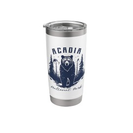 Vintage Acadia National Park Maine for kids Hiking Camping Stainless Steel Insulated Tumbler