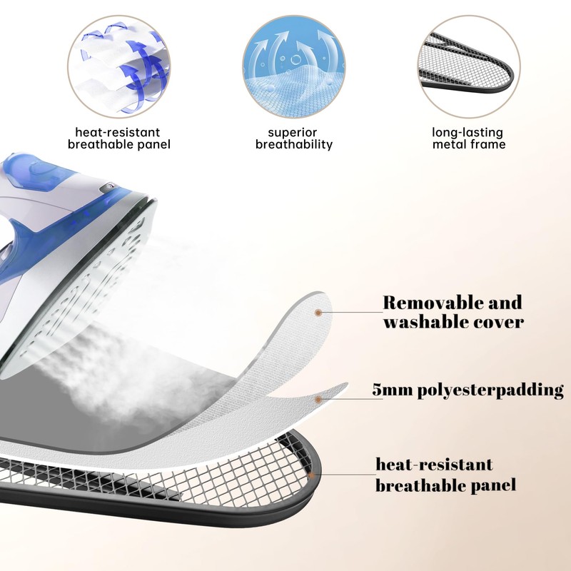 RIZTAIK Ironing Board, Compact and Space Saver,Size 13 x 43,