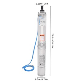 Deep Well Pump, Electric Submersible Bore Hole Deep Well Pump Stainless Steel Submersible Well Pumps Agricultural Irrigation Pump for Villages, Homes, Farms (115V 0.75KW 1HP)